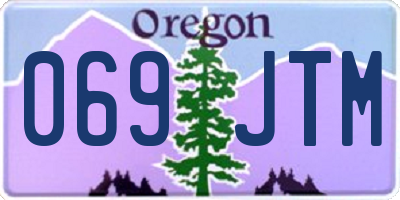 OR license plate 069JTM