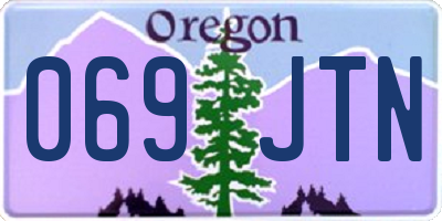 OR license plate 069JTN
