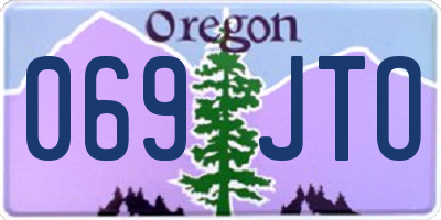 OR license plate 069JTO