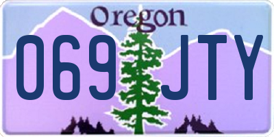 OR license plate 069JTY