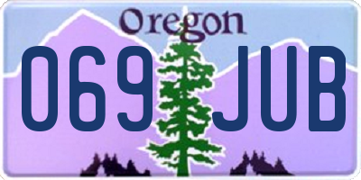 OR license plate 069JUB