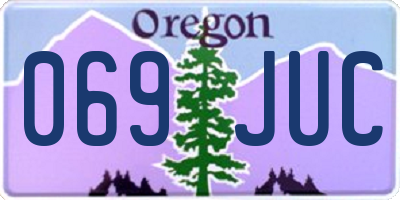 OR license plate 069JUC
