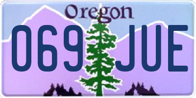 OR license plate 069JUE