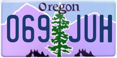 OR license plate 069JUH