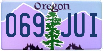 OR license plate 069JUI