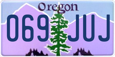 OR license plate 069JUJ
