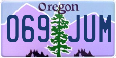 OR license plate 069JUM