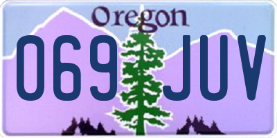 OR license plate 069JUV