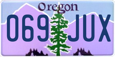 OR license plate 069JUX