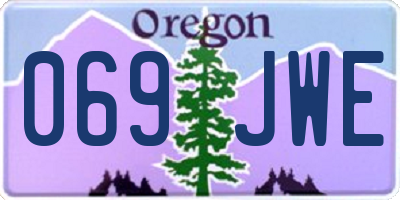 OR license plate 069JWE