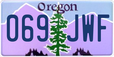 OR license plate 069JWF