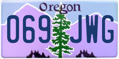 OR license plate 069JWG