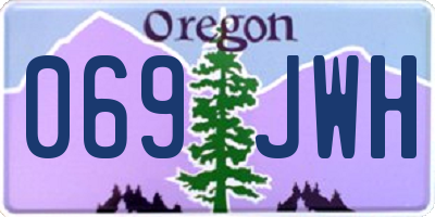OR license plate 069JWH