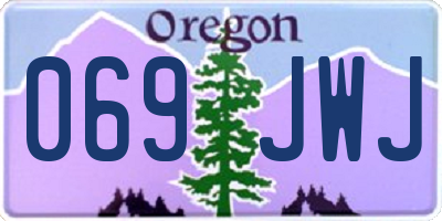 OR license plate 069JWJ
