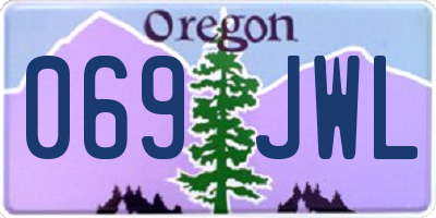 OR license plate 069JWL