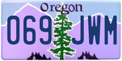 OR license plate 069JWM