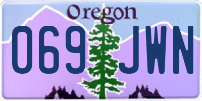 OR license plate 069JWN