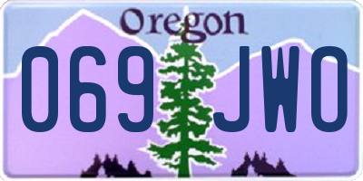OR license plate 069JWO