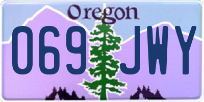 OR license plate 069JWY