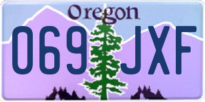 OR license plate 069JXF