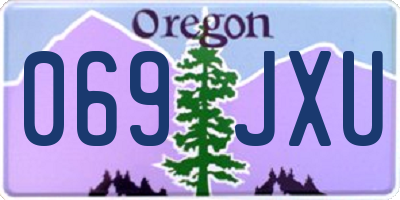 OR license plate 069JXU