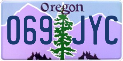 OR license plate 069JYC