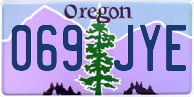 OR license plate 069JYE