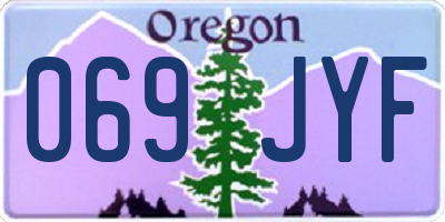 OR license plate 069JYF