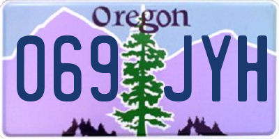 OR license plate 069JYH