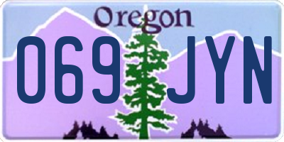 OR license plate 069JYN