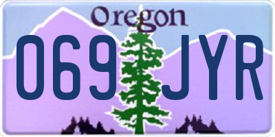 OR license plate 069JYR