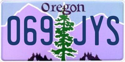 OR license plate 069JYS
