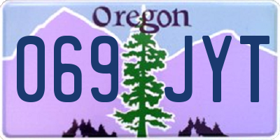 OR license plate 069JYT