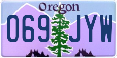 OR license plate 069JYW