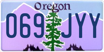 OR license plate 069JYY