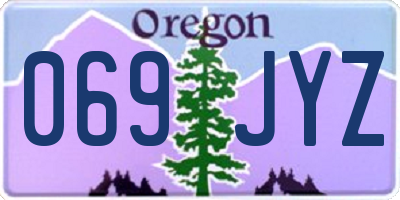 OR license plate 069JYZ