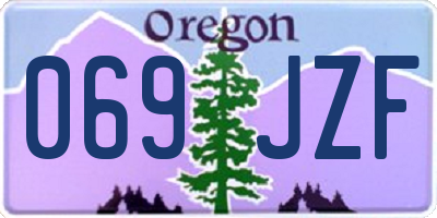 OR license plate 069JZF