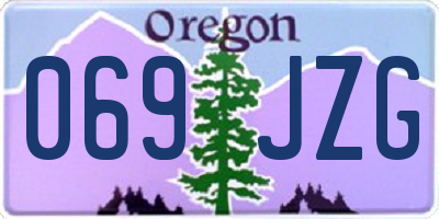 OR license plate 069JZG