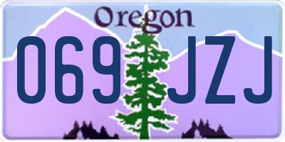 OR license plate 069JZJ
