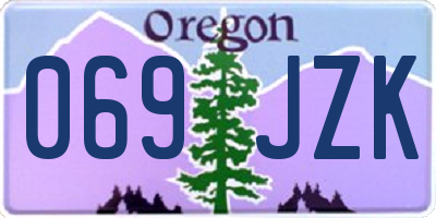 OR license plate 069JZK