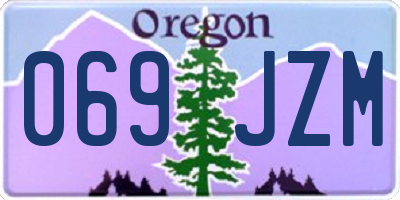 OR license plate 069JZM