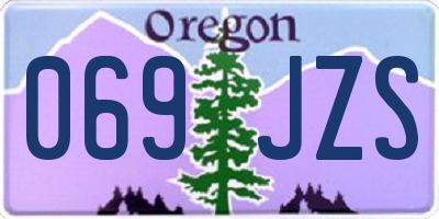 OR license plate 069JZS