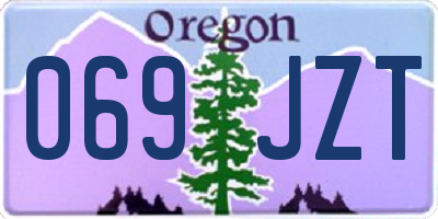 OR license plate 069JZT