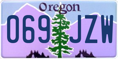 OR license plate 069JZW