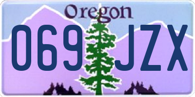 OR license plate 069JZX