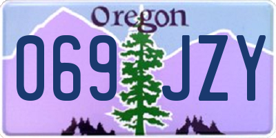 OR license plate 069JZY
