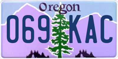 OR license plate 069KAC
