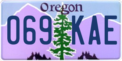 OR license plate 069KAE
