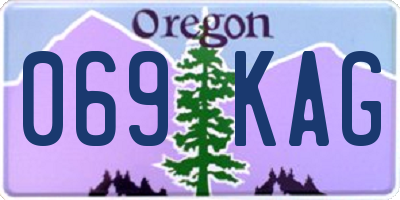 OR license plate 069KAG