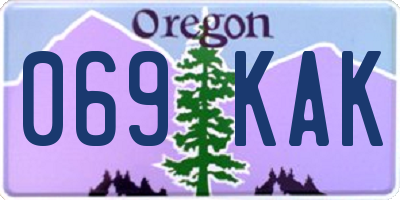 OR license plate 069KAK